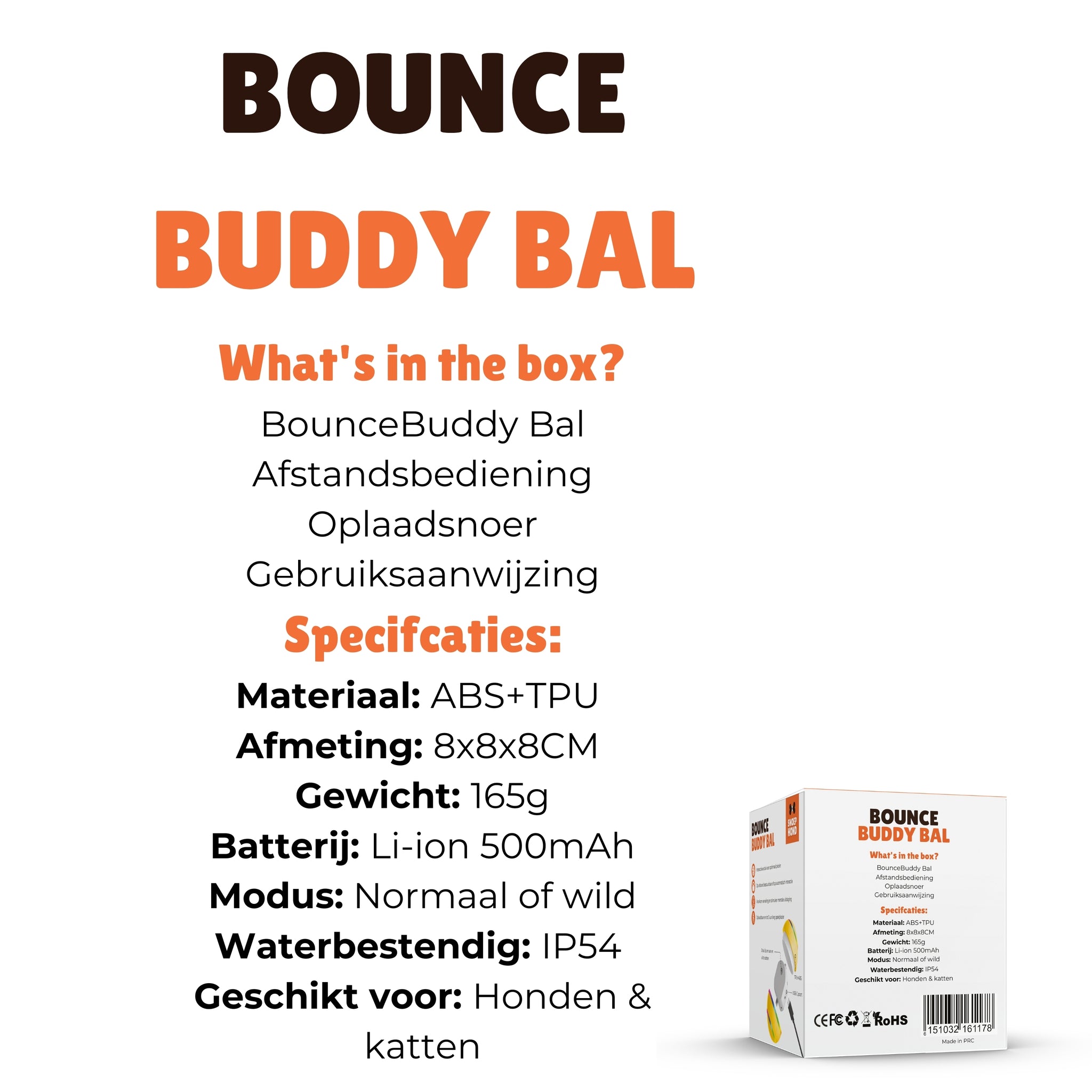 BounceBuddy Bal met Afstandbediening